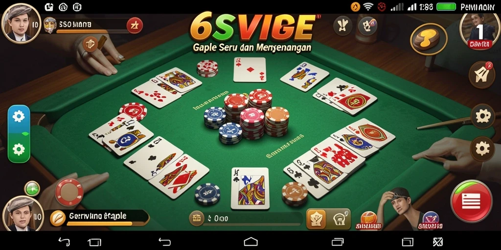 Tampilan menarik dan seru dari permainan Gaple 6SVIP.