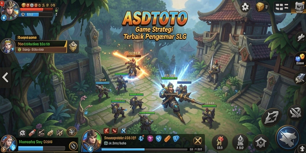 Screenshot gameplay ASDTOTO menunjukkan aksi pertempuran yang mendebarkan.