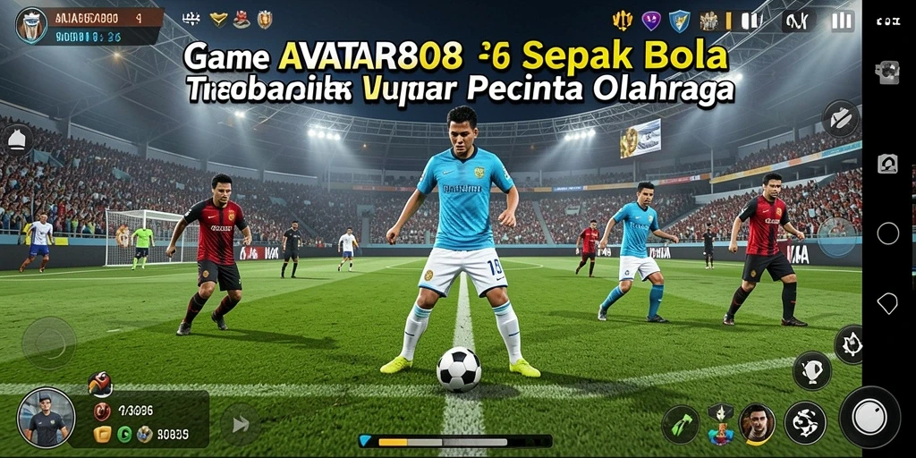 Tampilan gameplay sepak bola yang seru dari AVATAR808.