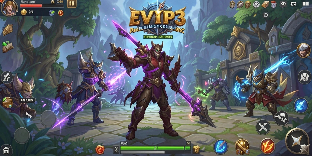 Tampilan petualangan seru dalam game MMORPG EVIP3.