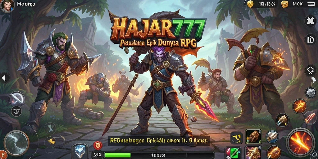 Menampilkan pertarungan seru di dunia fantasi HAJAR777.
