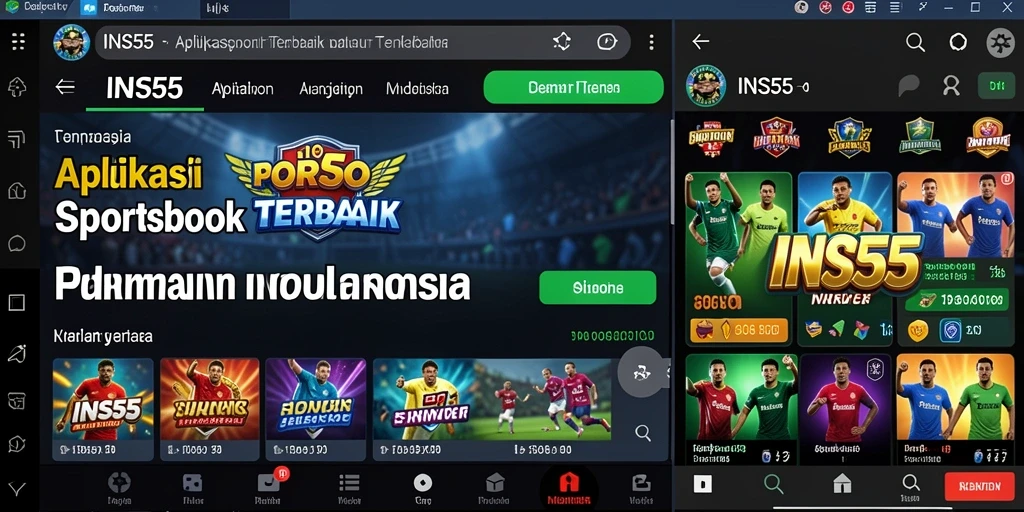 Tampilan menarik dari gameplay taruhan Sportsbook INS55.