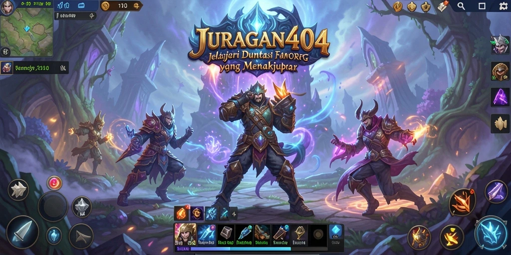 Gameplay menarik JURAGAN404 yang menampilkan pertempuran seru di dunia fantasi.