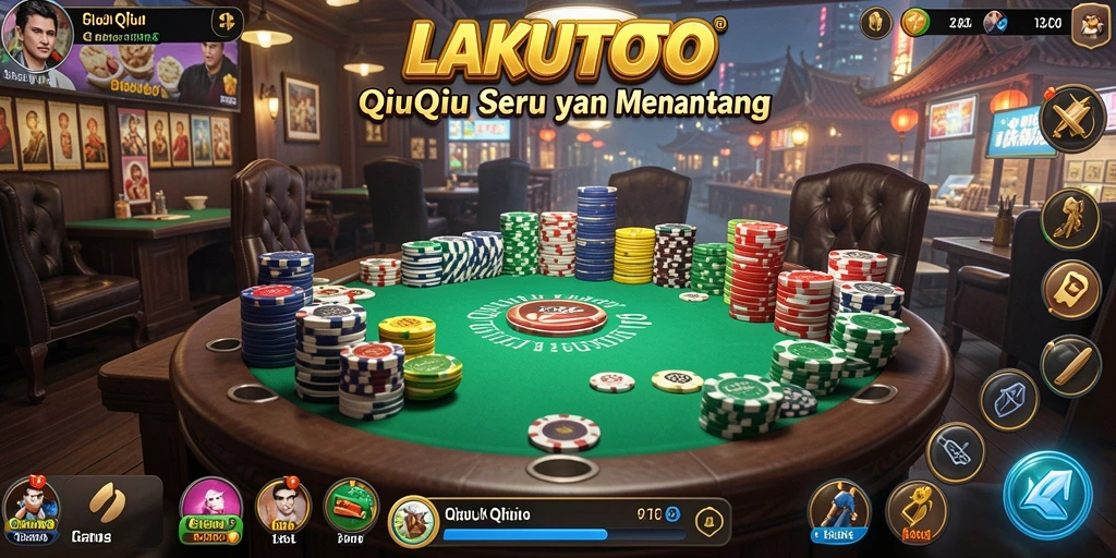Tampilan gameplay seru dari LAKUTOTO di QiuQiu.