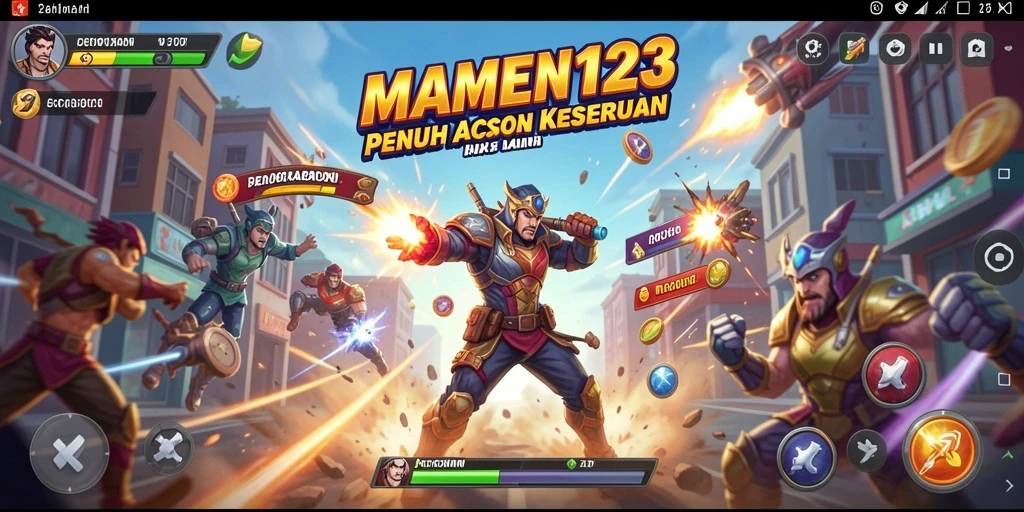 Tampilan gameplay seru dari MAMEN123 yang menguji keterampilan pemain.