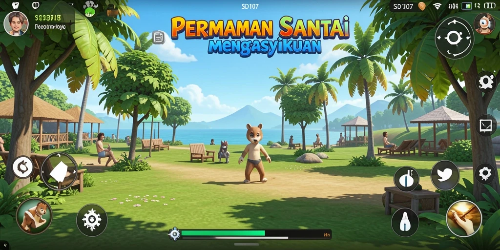 Tampilan gameplay SD107 yang menarik dan menenangkan.