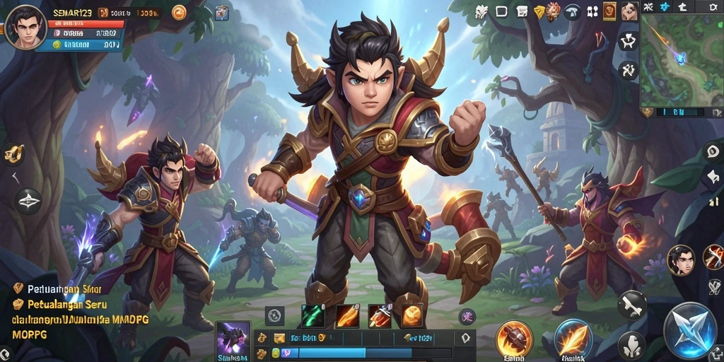 Tangkapan layar dari SEMAR123 menunjukkan petualangan pemain dalam dunia MMORPG.