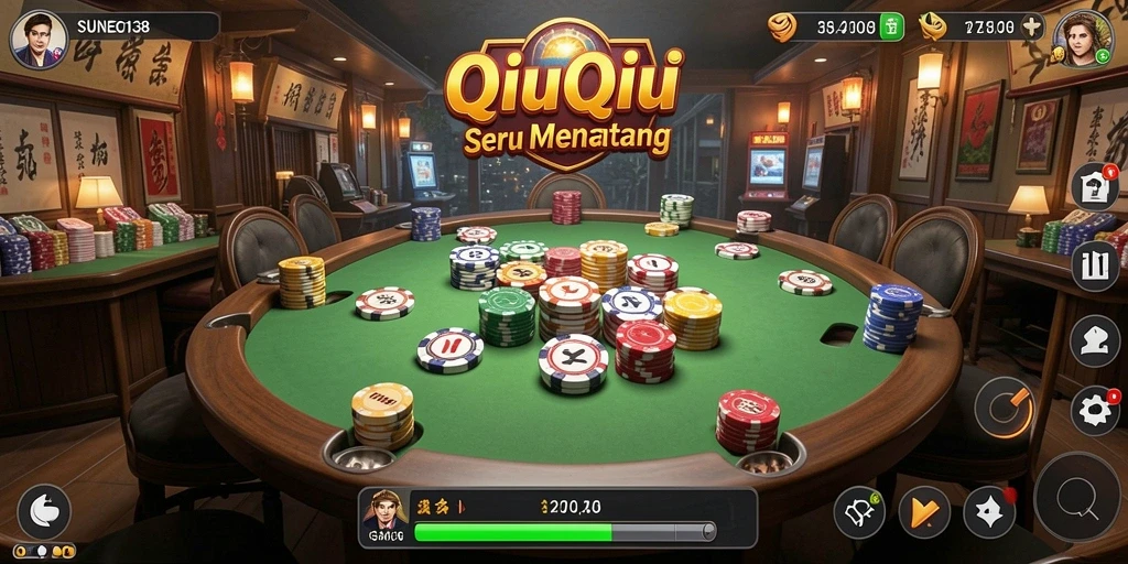Tampilan gameplay menarik SUNEO138 dalam permainan QiuQiu.
