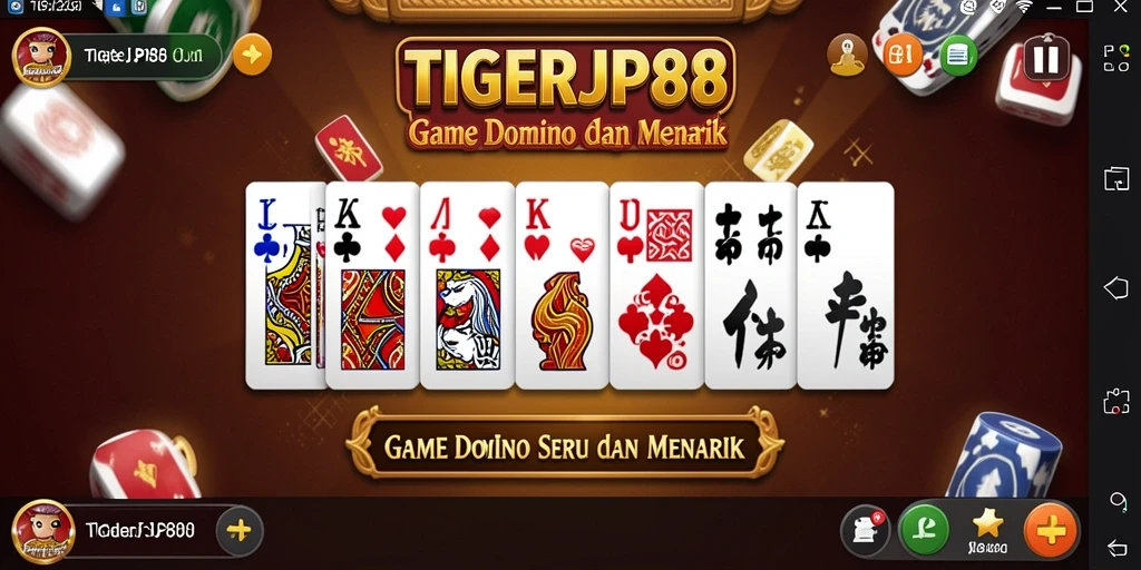 Tampilan gameplay seru di TIGERJP88 dengan mode Domino yang menarik.